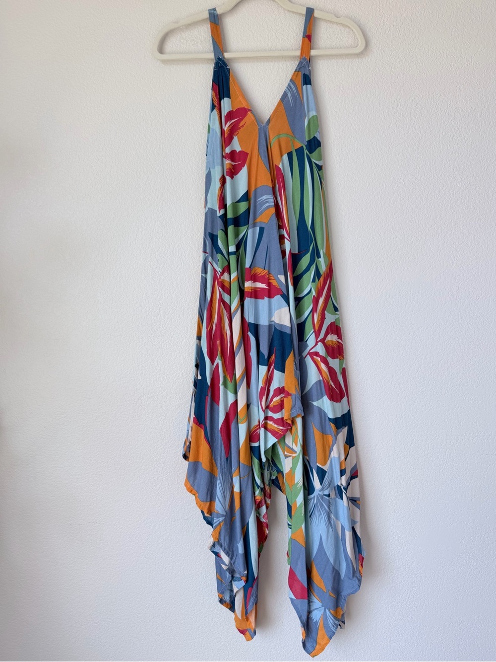 Goa Beachwear by Japna XS Tropical Handkerchief Maxi Dress Swim Cover Up - Picture 2 of 9